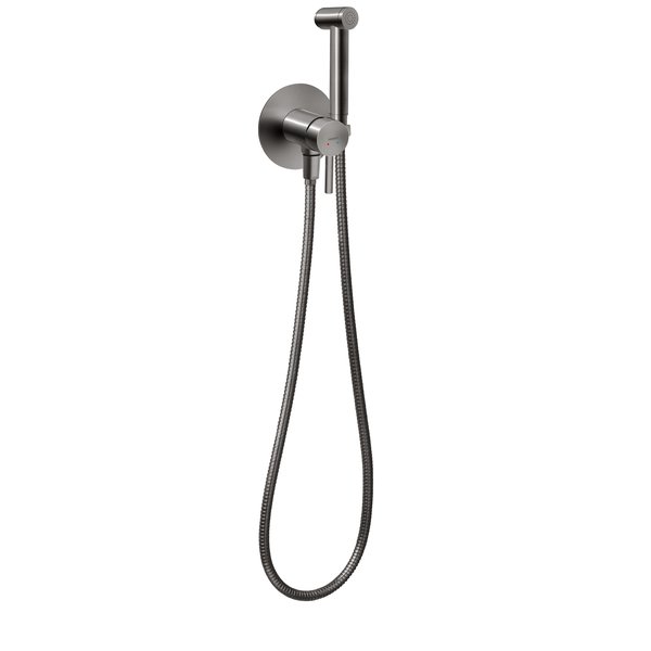 Bateria bidetowa FERRO CIRICULUS, kolor gun metal, podtynkowa