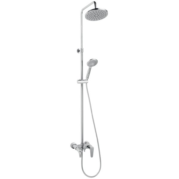 Zestaw natryskowy przesuwny FERRO ALGEO chrom, wąż 1500 mm, z deszczownicą
