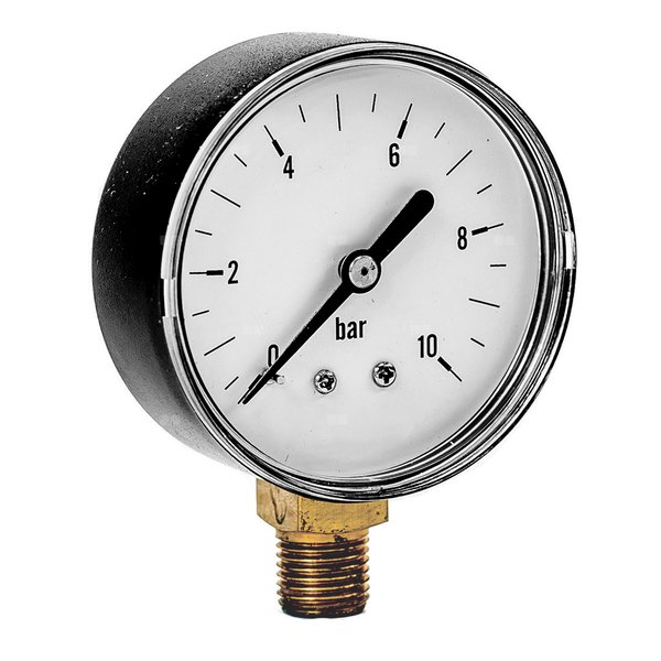 Manometr z rurką Bourdona FITTING STANDARD 0-10 bar 1/4 fi 63 mm