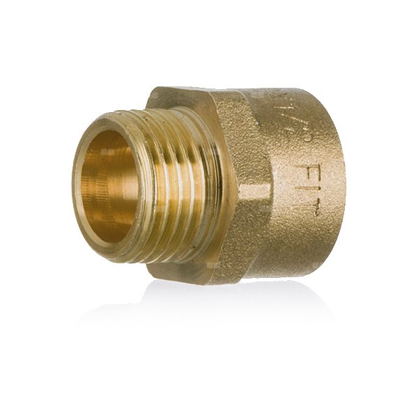 Nypel przejściowy FITTING STANDARD mosiądz 15 x 1/2'' (GZ x GW)