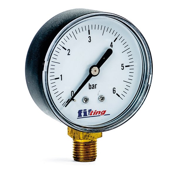 Manometr z rurką Bourdona FITTING STANDARD 0-6 bar 1/4 fi 63 mm