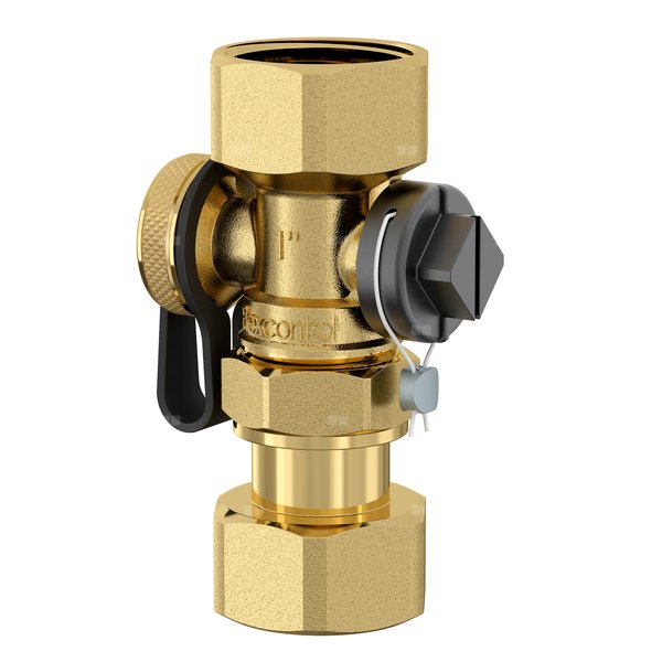 Zespół przyłączeniowy FLAMCO mosiądz 1'' GW cylindryczny x GW gazowy walcowy, max. 10 bar, max. 130'C