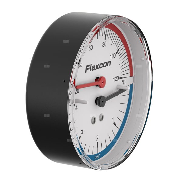 Manotermometr osiowy 63 mm