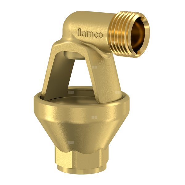 Lejek owalny do syfonu FLAMCO mosiądz 1/2'' fi 21.3 mm wys. 80 mm