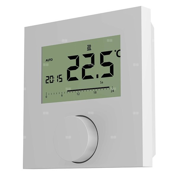 Termostat pokojowy przewodowy, elektroniczny z wyświetlaczem, ogrzewanie - 230V