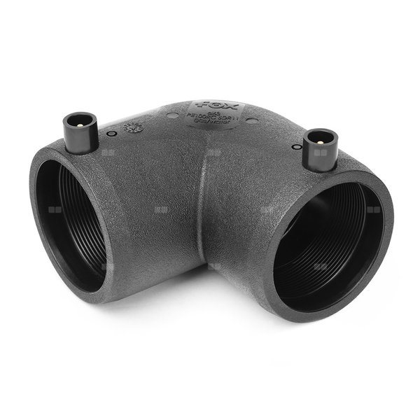 Kolano elektrooporowe 90' FOX SDR 11 do gazu, tworzywo sztuczne / tworzywo sztuczne, 112 mm, 90 mm x 112 mm x 90 mm (mze x mze), do kanalizacji do rur PE