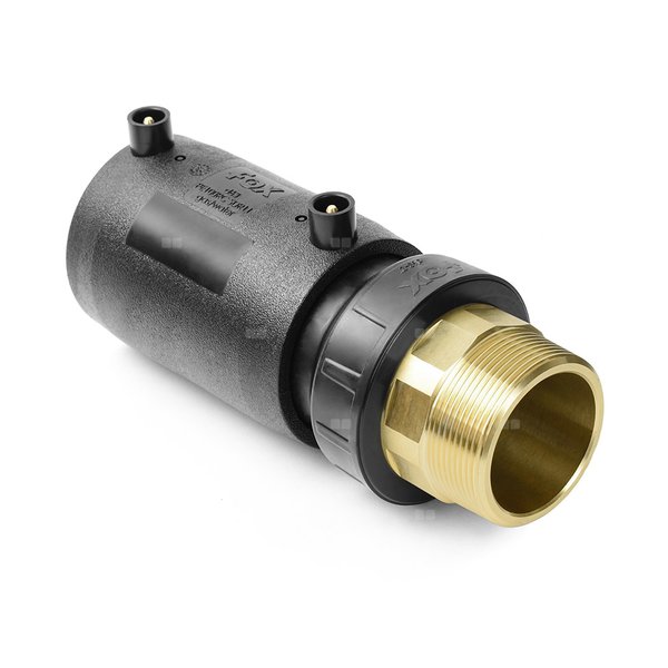 Adaptor FOX MGZ do gazu, tworzywo sztuczne / mosiądz, 25 mm x 3/4'' (mze x gz), do kanalizacji do rur PE