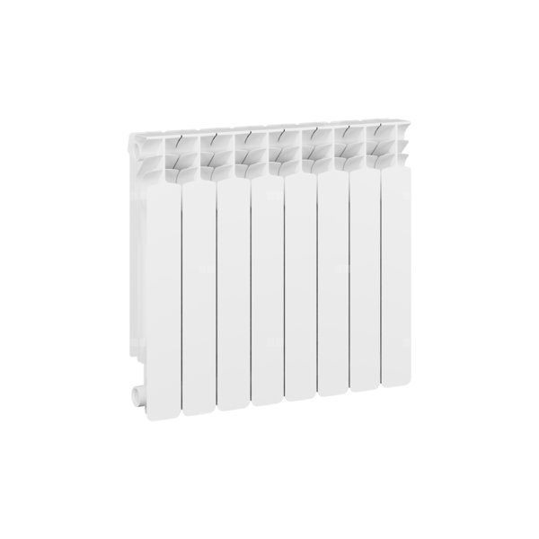 Grzejnik żeberkowy GAVIA 50 PLUS aluminium, podłączenie boczne 575 x 644 mm, kolor biały, moc 938.6 W