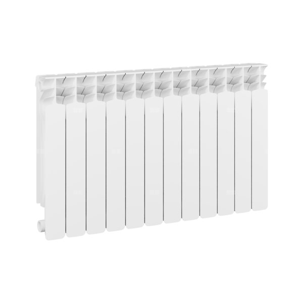 Grzejnik żeberkowy GAVIA 50 PLUS aluminium, podłączenie boczne 575 x 966 mm, kolor biały, moc 1408 W