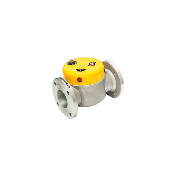 Gaz ziemny/propan-butan, zawór elektromagnetyczny klapowy kołnierzowy, wersja [WEx], przyłącze DN65, korpus DN100, ciśnienie nominalne 0,5MPa, Ex