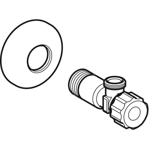Zawór kątowy Geberit G 3/8'' / G 1/2'': Chrom błyszczący