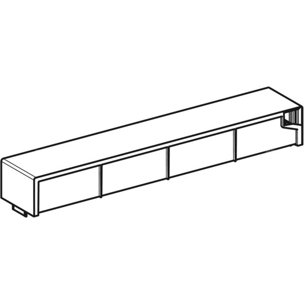 Pokrywa do modułu sanitarnego Geberit Monolith do bidetu: Średnioszary Perlglimmer / Aluminium szczotkowane
