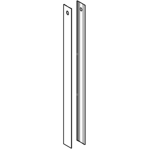 Zestaw okładziny bocznej do modułu sanitarnego Geberit Monolith do WC, 101 cm: Aluminium szczotkowane