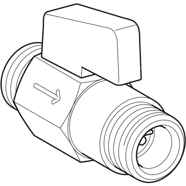 Zawór kulowy GEBERIT 3/8'' GZ, uchwyt: motylek