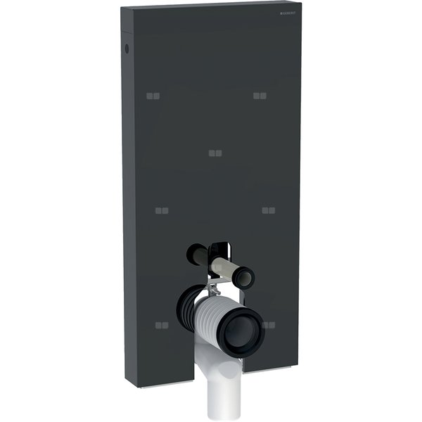 Moduł sanitarny do WC stojącego GEBERIT Monolith, 1010 mm x 480 mm x 106 mm, front: lava, bok: czarny