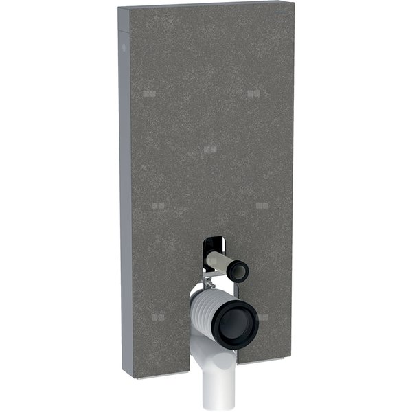 Moduł sanitarny do WC stojącego GEBERIT Monolith, 1010 mm x 480 mm x 106 mm, front: imitacja betonu, bok: aluminium