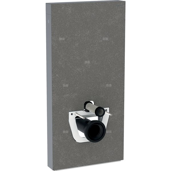 Moduł sanitarny do WC wiszącego GEBERIT Monolith, 1010 mm x 480 mm x 106 mm, regulacja wysokości, front: imitacja betonu, bok: aluminium