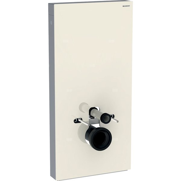 Moduł sanitarny do WC wiszącego GEBERIT Monolith, 1010 mm x 480 mm x 106 mm, regulacja wysokości, front: sand, bok: aluminium