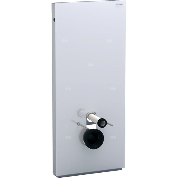 Moduł sanitarny do WC wiszącego GEBERIT Monolith, 1140 mm x 505 mm x 106 mm, regulacja wysokości, front: imitacja betonu, bok: czarny