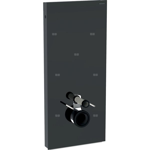 Moduł sanitarny do WC wiszącego GEBERIT Monolith, 1140 mm x 505 mm x 106 mm, regulacja wysokości, front: lava, bok: czarny