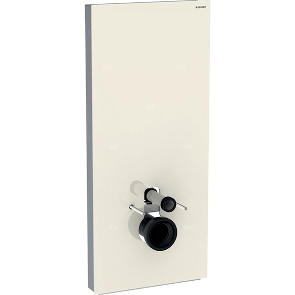 Moduł sanitarny do WC wiszącego GEBERIT Monolith, 1140 mm x 505 mm x 106 mm, regulacja wysokości, front: sand, bok: aluminium