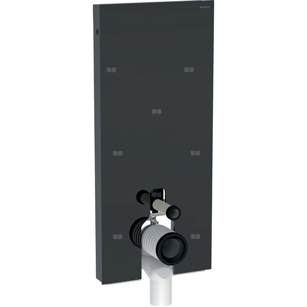 Moduł sanitarny do WC stojącego GEBERIT Monolith, 1140 mm x 505 mm x 106 mm, front: lava, bok: czarny