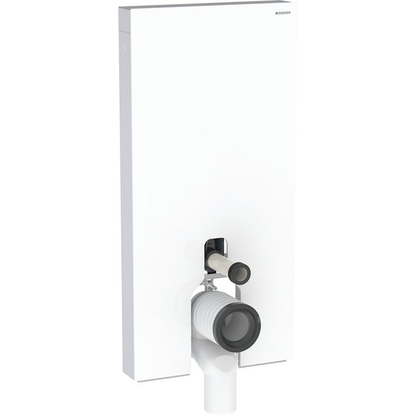 Moduł sanitarny do WC stojącego GEBERIT Monolith, 1010 mm x 480 mm x 106 mm, front: biały, bok: aluminium