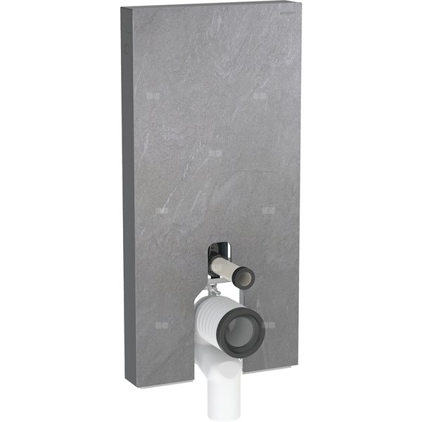 Moduł sanitarny do WC stojącego GEBERIT Monolith, 1010 mm x 480 mm x 106 mm, front: imitacja betonu, bok: czarny