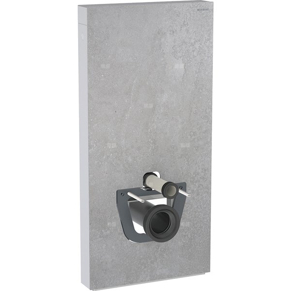 Moduł sanitarny do WC wiszącego GEBERIT Monolith, 1010 mm x 480 mm x 106 mm, front: imitacja betonu, bok: aluminium