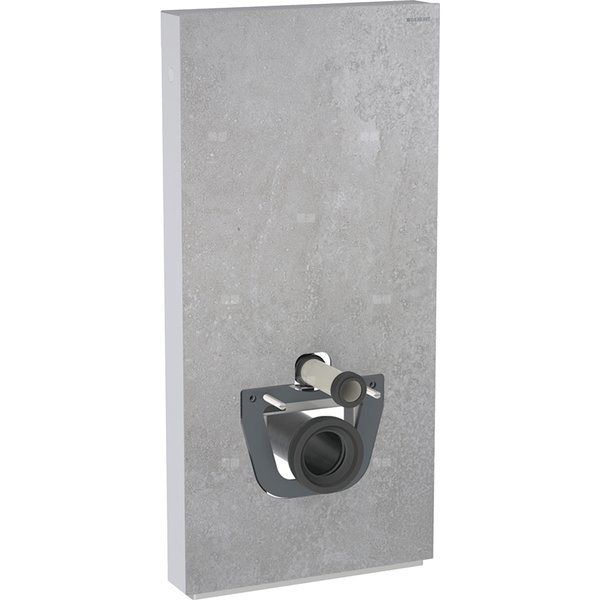 Moduł sanitarny do WC wiszącego GEBERIT Monolith, 1010 mm x 480 mm x 106 mm, front: imitacja betonu, bok: aluminium