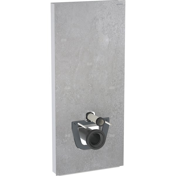Moduł sanitarny do WC wiszącego GEBERIT Monolith, 1140 mm x 505 mm x 106 mm, front: imitacja betonu, bok: aluminium