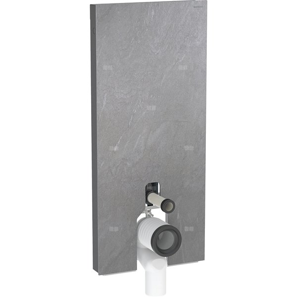Moduł sanitarny do WC stojącego GEBERIT Monolith, 1140 mm x 505 mm x 106 mm, front: imitacja betonu, bok: czarny