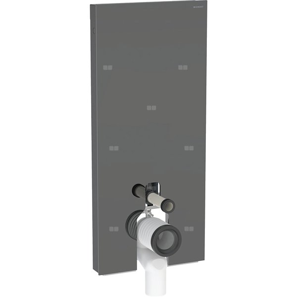 Moduł sanitarny do WC stojącego GEBERIT Monolith, 1140 mm x 505 mm x 106 mm, front: lava, bok: czarny