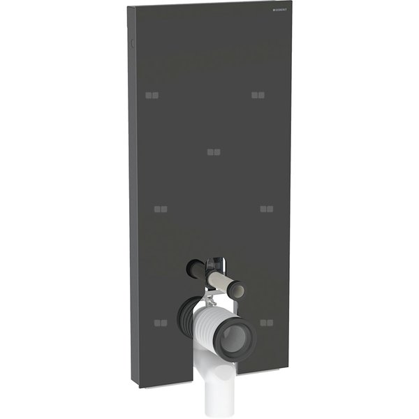 Moduł sanitarny do WC stojącego GEBERIT Monolith, 1140 mm x 505 mm x 106 mm, front: czarny, bok: czarny