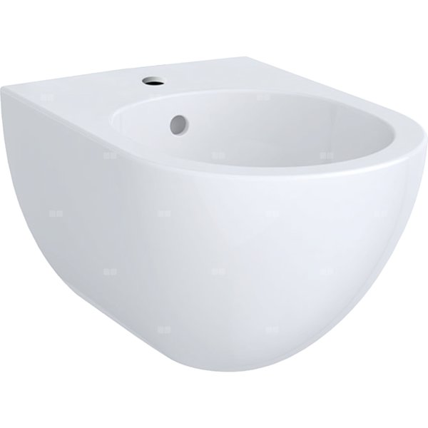 Geberit Acanto Bidet wiszący, B35cm, H29cm, T51cm, ukryte mocowania, z przelewem, z otworem na baterię, KeraTect