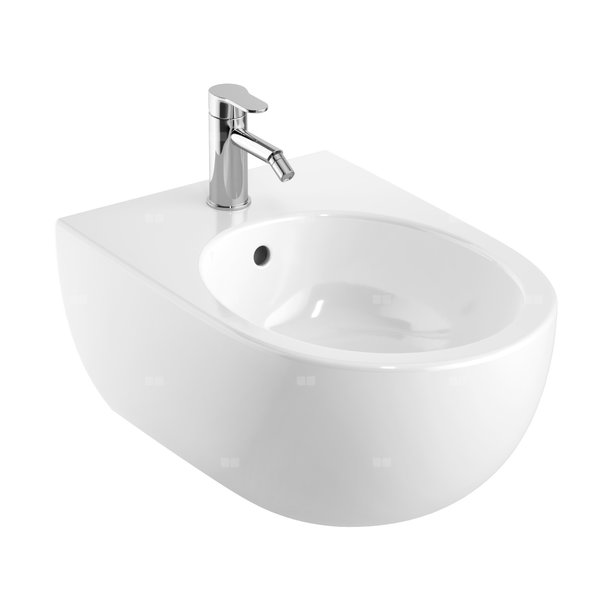 Geberit Selnova Bidet wiszący, B36cm, H26cm, T53cm, ukryte mocowania, z przelewem, z otworem na baterię