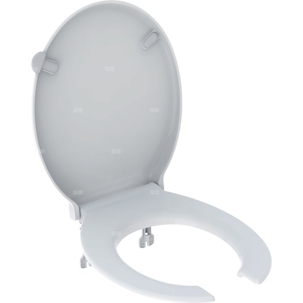 Geberit Selnova Comfort Deska sedesowa, z otwartym siedziskiem, mocowanie od dołu, zawiasy metalowe, antybakteryjna