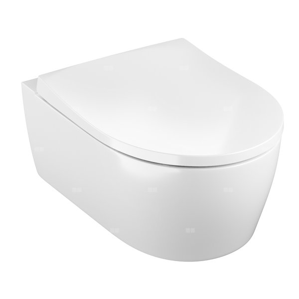 Miska WC wisząca GEBERIT iCon, ceramiczna, kolor: biały błyszcząca, spłukiwanie: 6l, bez kołnierza wewnętrznego