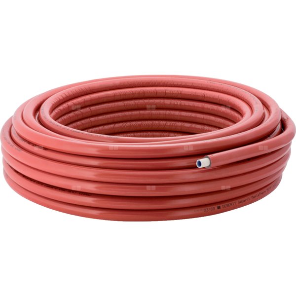 Rura ML Geberit Mepla, MeplaTherm, okrągła izolowana, czerwona, w zwojach d16 L50m 10mm