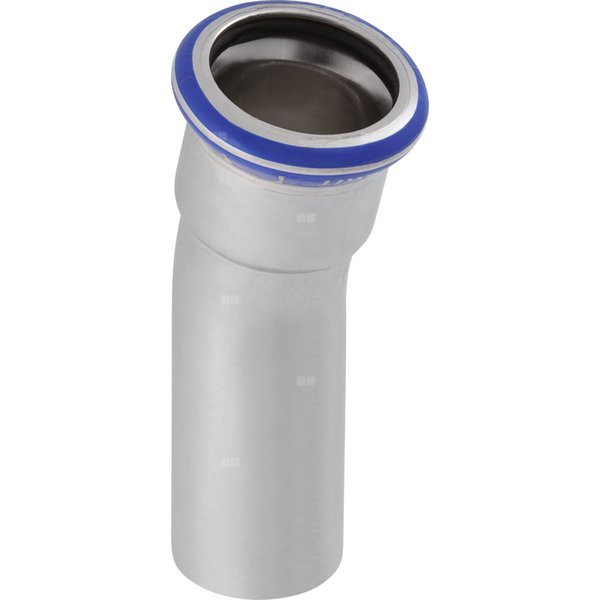 Kolano 15' GEBERIT Mapress Edelstahl jednokielichowe, stal nierdzewna, 35 mm, DN 32 x 35 mm x DN 32 (końcówka wciskowa x mufa zaprasowywana) z uszczelką