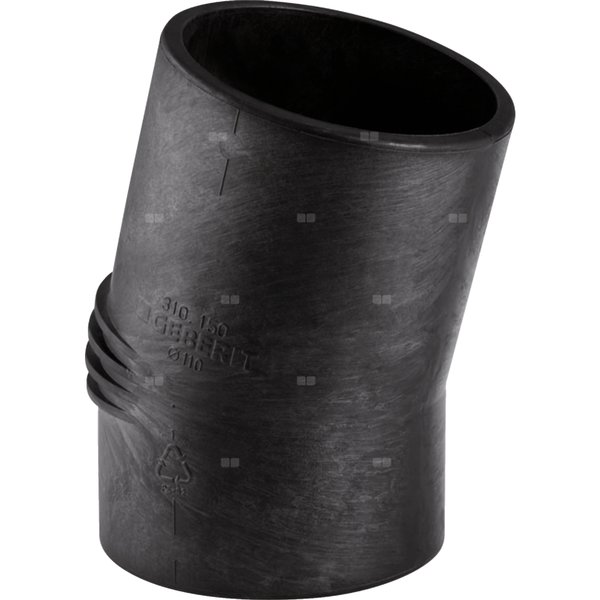 Kolano 15' GEBERIT Silent-db20, PE / polietylen, 135 mm, DN 125 x 135 mm x DN 125 (króciec)