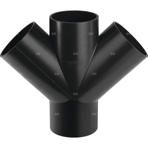 Czwórnik GEBERIT HDPE polietylen, 110 mm x 50 mm x 50 mm x 110 mm DN 100 x DN 50 x DN 50 x DN 100, sw x sw x sw x sw