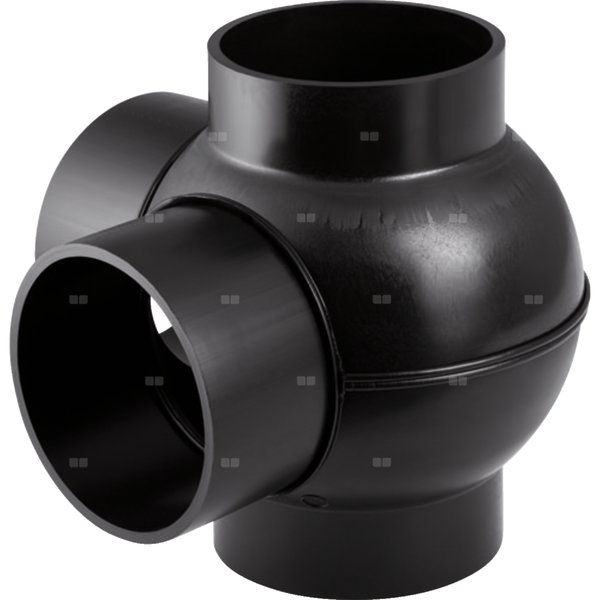 Czwórnik GEBERIT HDPE polietylen, 110 mm x 56 mm x 56 mm x 110 mm DN 100 x DN 100, sw x sw x sw x sw