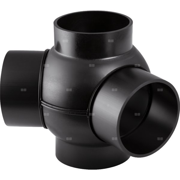Czwórnik GEBERIT HDPE polietylen, 110 mm x 56 mm x 56 mm x 110 mm DN 100 x DN 100, sw x sw x sw x sw
