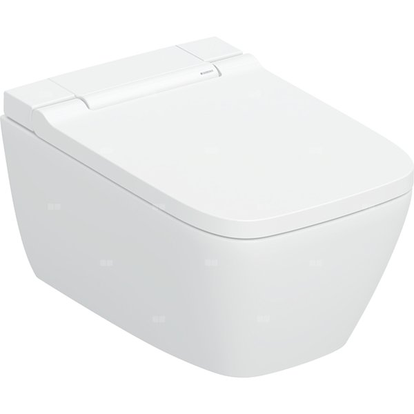 Urządzenie WC z funkcją higieny intymnej Geberit AquaClean Sela Square, wisząca miska WC: Miska ustępowa: biały / KeraTect, Panel dekoracyjny: biały