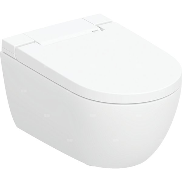 Urządzenie WC z funkcją higieny intymnej Geberit AquaClean Alba, wisząca miska WC: Miska ustępowa: biały / KeraTect, Panel dekoracyjny: biały