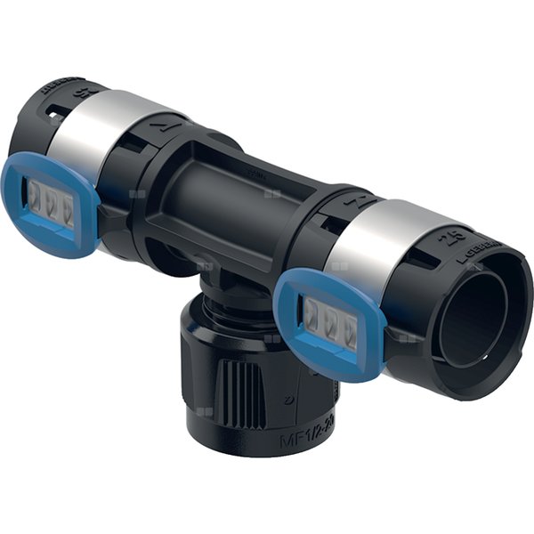Trójnik przejściowy Geberit FlowFit z MasterFix, przepływ: Materiał=PPSU, d=20mm, RpMF=1/2 ", d1=20mm