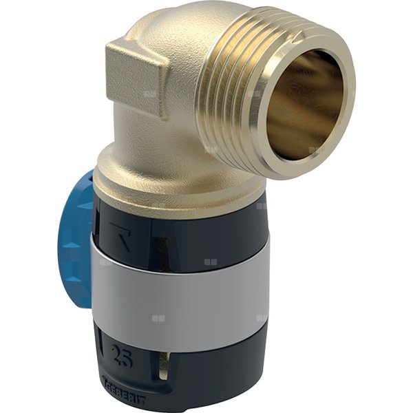Kolano przejściowe 90' GEBERIT FlowFit, brąz bezołowiowy, 1 1/4'' x 40 mm (GZ x łącznik zaprasowywany)