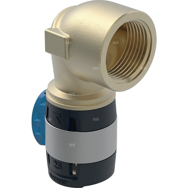 Kolano przejściowe 90' GEBERIT FlowFit, brąz bezołowiowy, 1 1/4'' x 40 mm (GW x łącznik zaprasowywany)
