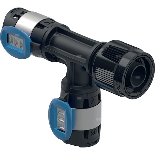 Trójnik przejściowy Geberit FlowFit z MasterFix, odejście: Materiał=PPSU, d=20mm, d1=20mm, RpMF1=1/2 "